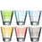 verre à eau - verre bas - Optic couleur assorti - 215ml - lot 6 -Leonardo