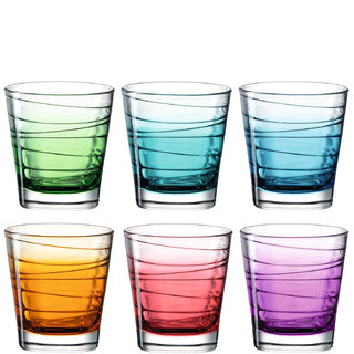 verre à eau - verre bas - 25cl - Vario struttura couleur - couleur assortie teintée dans la masse - lot 6 - Leonardo