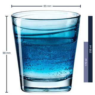 verre à eau - verre bas - 25cl - Vario struttura couleur - couleur assortie teintée dans la masse - lot 6 - Leonardo