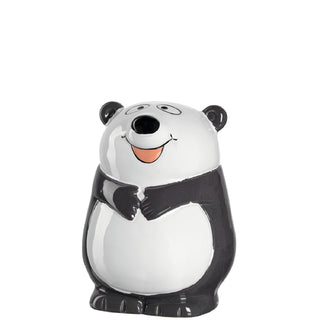 tirelire enfant panda - animal - blanc et noir - ceramique - leonardo