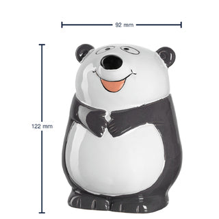 tirelire enfant panda - animal - blanc et noir - ceramique - leonardo