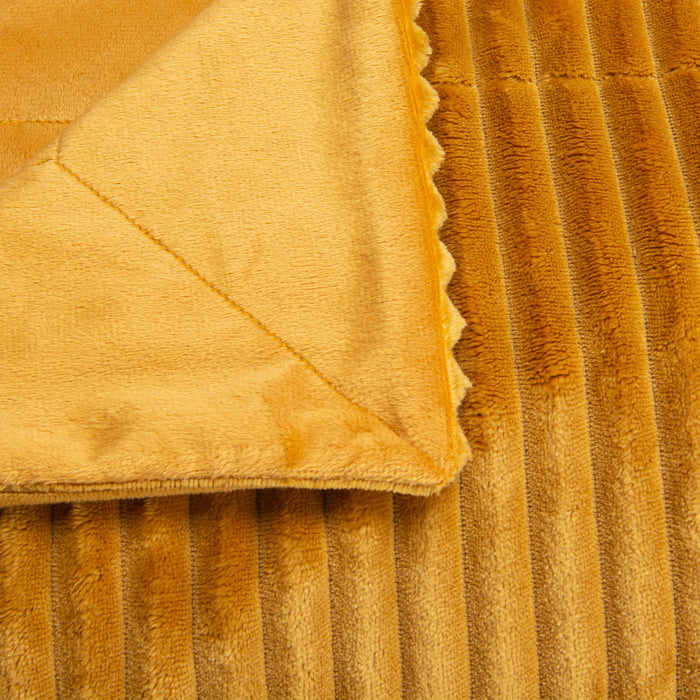 Plaid sultan tout doux - 130x170 cm - polyester - couleur camel - cades design - Amadeus