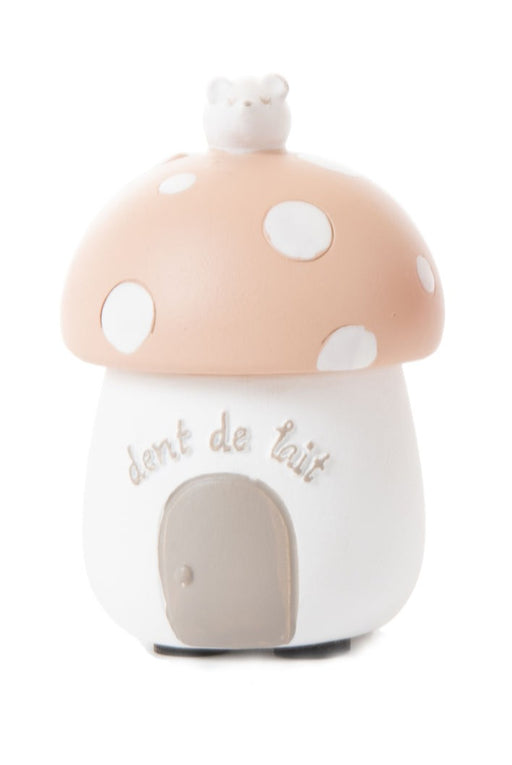 boite à dents de lait souris - forme champigon - beige - résine - cades - amadeus