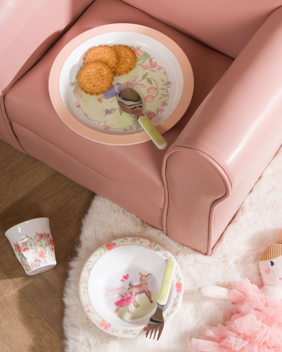 coffret vaisselle 5 pièces enfant - mélamine - Ombeline la ballerine - Cades design - amadeus les petits