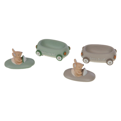 boite a dents de lait voiture gaston - verte ou taupe - résine - amadeus les petits