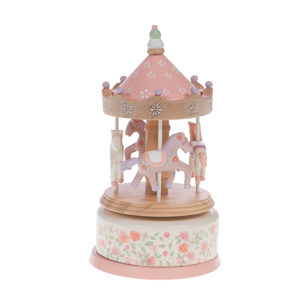 boite à musique enfant - carrousel - ballerine - pastel multicolore - bois mdf - cades design - amadeus enfant