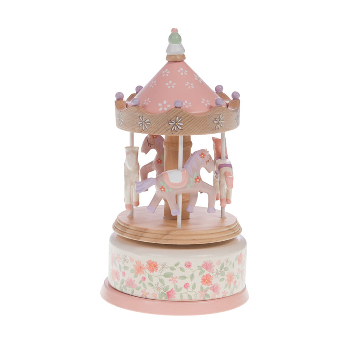 boite à musique enfant - carrousel - ballerine - pastel multicolore - bois mdf - cades design - amadeus enfant