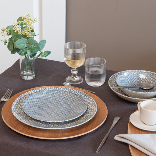 assiette japan - grès - bleu -  Table passion