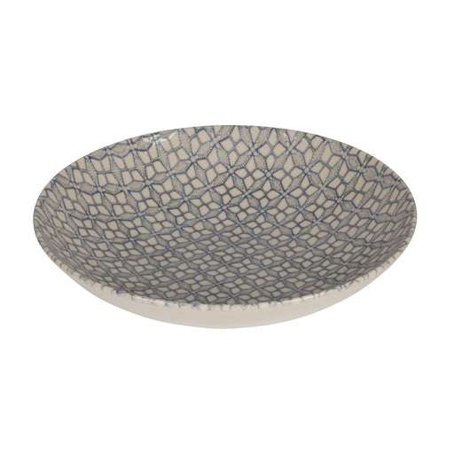 assiette creuse japan - grès - bleu - 22 cm - lot de 6  - Table passion