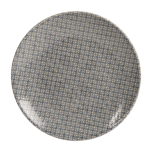 assiette dessert japan - grès - bleu - 21 cm - lot de 6  - Table passion