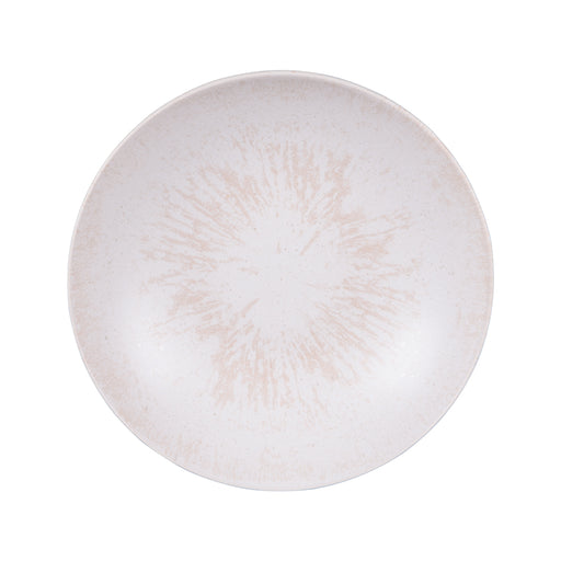 assiette creuse en grès - onyx - crème - 22 cm - Table Passion