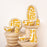 saladier LULLI 26 cm - grès - fond blanc et motif jaune - table passion