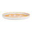 plat rond LULLI 28 cm - grès - fond blanc et motif jaune - table passion
