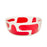 saladier LULLI 26 cm - grès - fond blanc et motif rouge - table passion