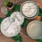 assiette plate - porcelaine - collection episia - vert et blanc - motif feuillage - 26.7cm - Table passion