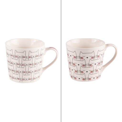 mug café thé - motif cat - 35cl - porcelaine - Table Passion
