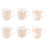 tasses porcelaine - motif géométrique doré - 23 cl - coffret cadeau 6 tasses - Table Passion