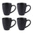 mugs porcelaine snow - noir mat - 35 cl - coffret cadeau 4 mugs - Table Passion