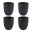 tasses porcelaine snow - noir mat - 20 cl - coffret cadeau 4 gobelets - Table Passion