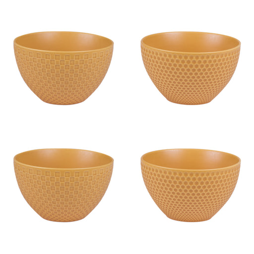 bol coupelle porcelaine snow - jaune safran mat - 11 cml - coffret cadeau 4 bols - Table Passion