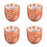 gobelet en grès artisanal - orange et blanc - aliya - 15 cl - coffret cadeau de 4 gobelets -Table passion
