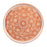 Plat à tarte aliya - grès artisanal - 32 cm -  décor relief orange et blanc - TABLE PASSION