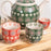 tasse gobelet en grès - collection sullivan - 15 cl - coffret cadeau de 4 gobelets - fond rouge ou fond vert -Table passion
