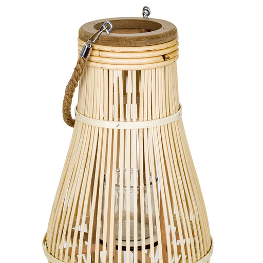 Lanterne jonc - couleur naturel clair - diamètre 24 cm x hauteur 40 cm 