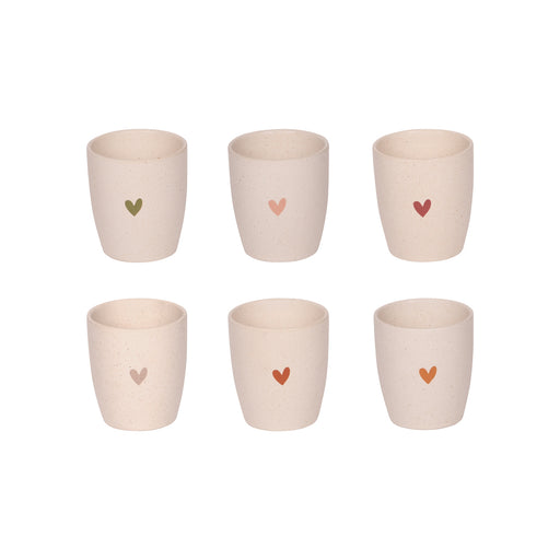 gobelet tasse à café en porcelaine - cœur sangam - coffret cadeau de 6 gobelets -Table passion