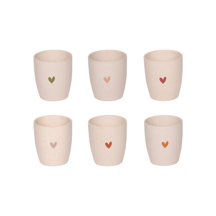 gobelet tasse à café en porcelaine - cœur sangam - coffret cadeau de 6 gobelets -Table passion
