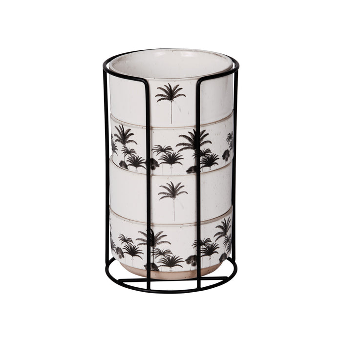 lot de 4 bols empilables en grès sur support - collection Palm - Table passion