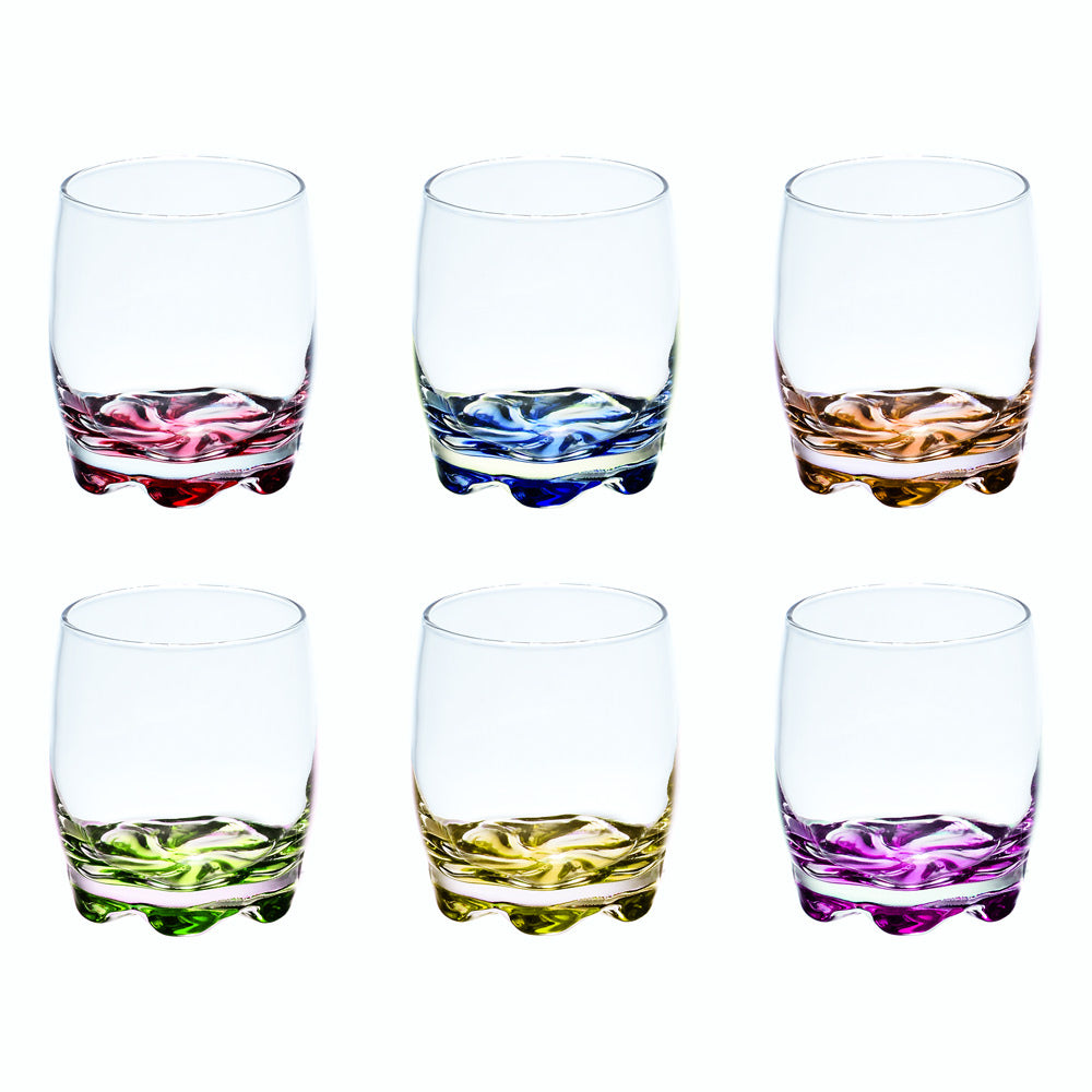 verre à eau - verre à apéritif - verre à jus de fruits - 27cl - fond couleur assorti - table passion