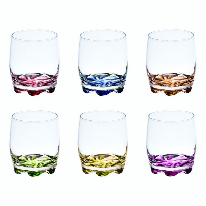 verre à eau - verre à apéritif - verre à jus de fruits - 27cl - fond couleur assorti - table passion