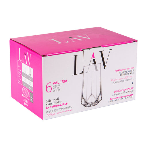 verres hauts apéritif- verres à jus de fruits - 46cl - Valeria - lot de 6 - Table passion