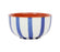 bol coupelle alaria rayures bleu blanc - grès - 35 cl - SEMA - COTE TABLE