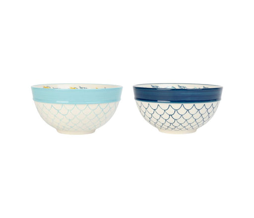 bol été à la mer - grès - décors assortis bleus - 55 cl - SEMA DESIGN