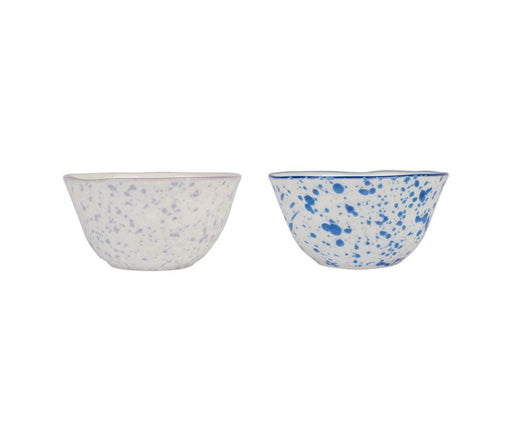planche apéritif - bois bambou - 2 coupelles porcelaine motif moucheté pastel - fond blanc - SEMA