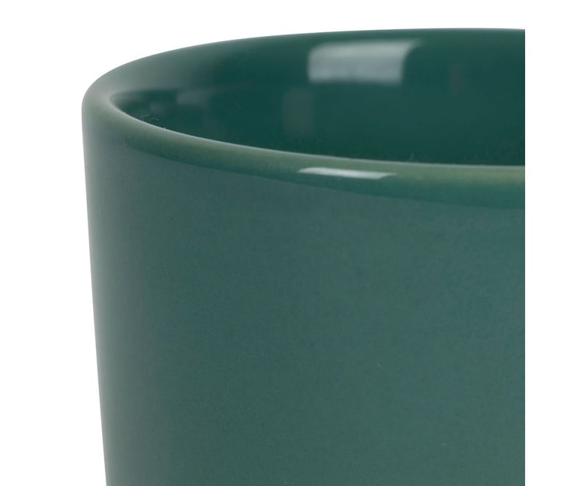 gobelet tasse à café tasse à thé cannelé - 25cl - grés - émeraude - grès - filtre inox - SEMA DESIGN - COTE TABLE