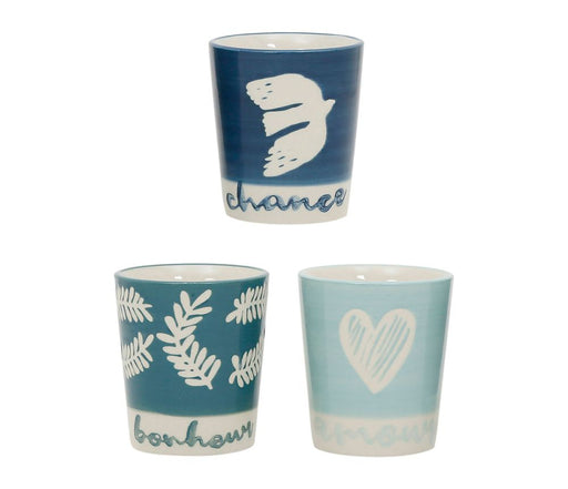 gobelet magic blue - grès - décors assortis bleus - 20 cl - SEMA DESIGN