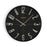 horloge ronde fond noir - cadre noir - diamètre 30 cm - mouvement aiguilles continu - VERSA HOME