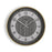 horloge ronde  imitation bois gris - diamètre 30 cm - plastique - mouvement aiguilles continu - VERSA HOME