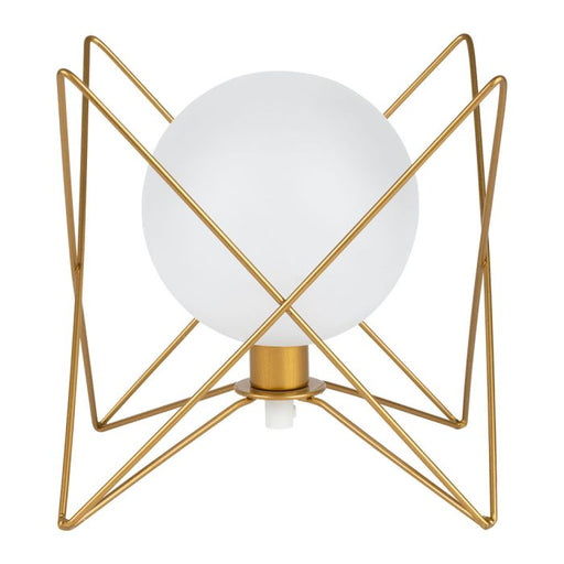 Lampe ardecor pied métal - globe en verre - couleur dorée  - hauteur 19 cm x largeur 17,5 cm - SEMA DESIGN