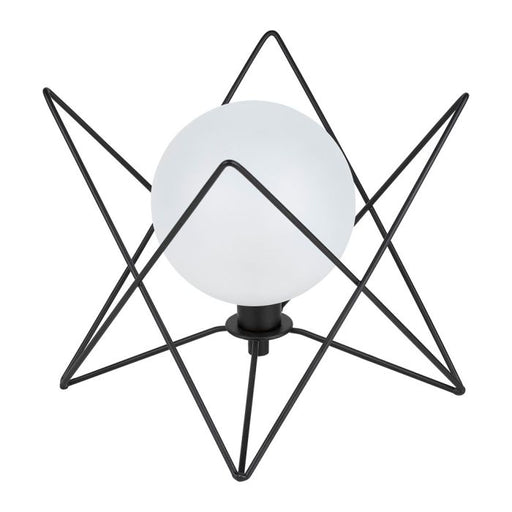 Lampe ardecor pied métal - globe en verre - couleur noire - hauteur 19 cm x largeur 17,5 cm - SEMA DESIGN