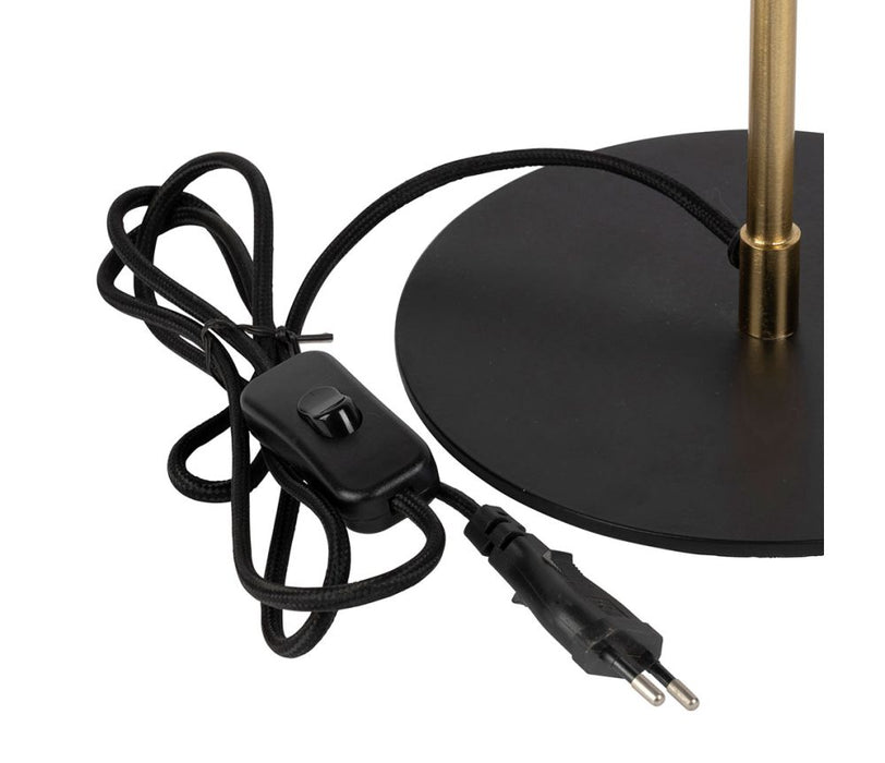 lampe à poser - ardecor - pied et abat jour en métal - noir et doré -  D22XH54CM - SEMA DESIGN