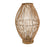 lampe rotin bois - naturel - scandinave - forme ovoide - 32x50 cm  - SEMA DESIGN