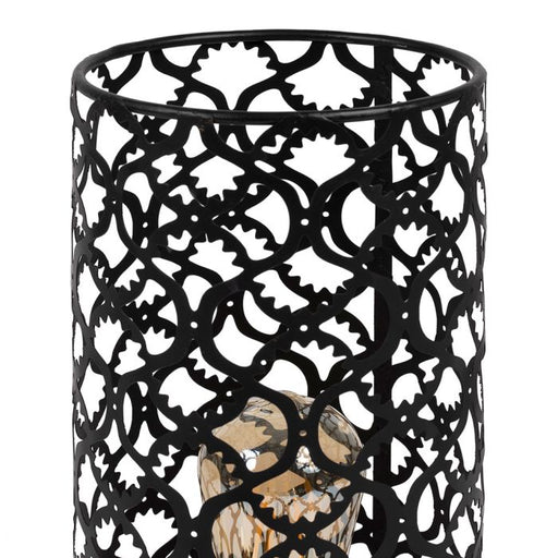 lampe cylindre métal - Suro - noir - hauteur 36 cm - SEMA DESIGN