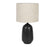 lampe à poser - figura - pied céramique noir - abat jour coton chiné beige -  D11-23XH41 cm - SEMA DESIGN