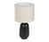 lampe à poser - figura - pied céramique noir - abat jour coton chiné beige -  D11-23XH41 cm - SEMA DESIGN