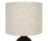 lampe à poser - figura - pied céramique noir - abat jour coton chiné beige -  D11-23XH41 cm - SEMA DESIGN