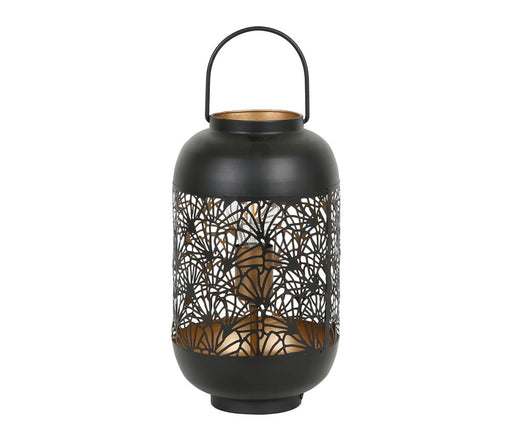 lampe lanterne haute  - métal - motif végétal ajouré - hauteur 29 cm -SEMA DESIGN